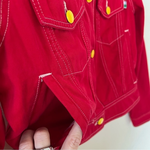 Vintage MOSCHINO "Love Me, Love Me Not" Daisy Collar Denim Jacket - Picture 5 of 14